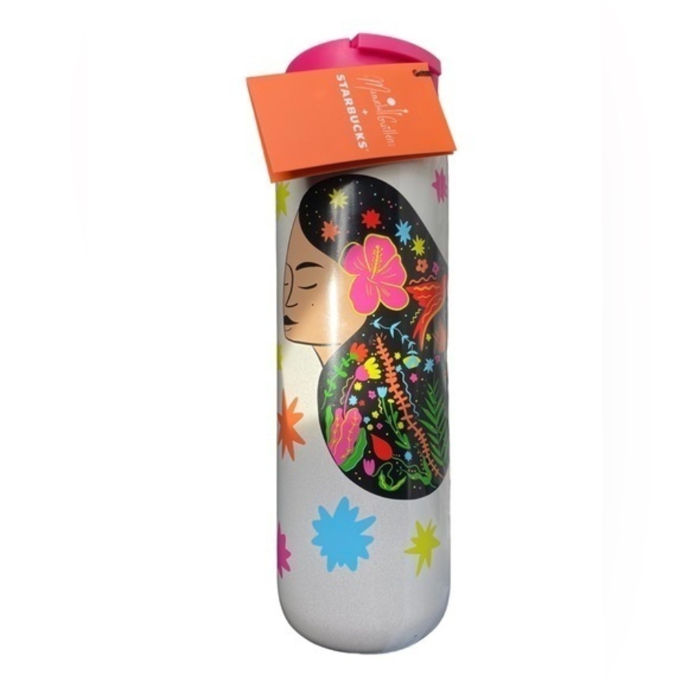 Starbucks Manuela Guillens Spanish Cuban art vacuum insulated tumbler 16oz NEW